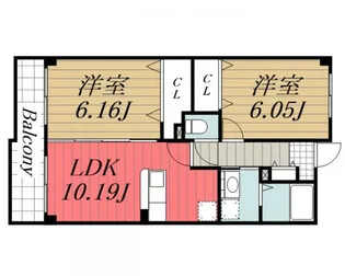 千葉県千葉市若葉区若松町【マンション】の間取り