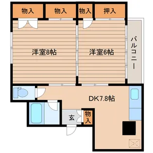 梅田ハイツ【4階】の間取り