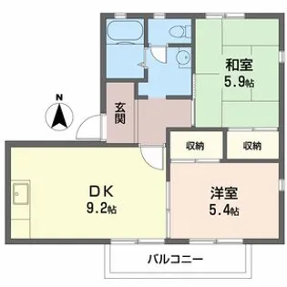 フレグランス宝殿A【2階】の間取り