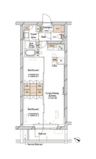 ブランシエスタ目黒中央町【1階】の間取り