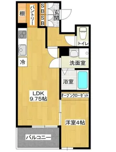 1LDKの間取り画像