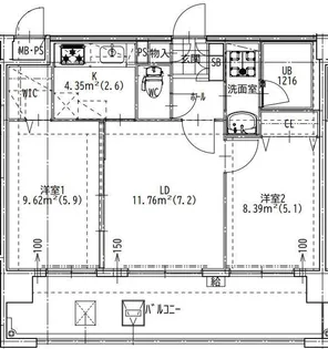 QUINTET MINAMI FUKUOKA【8階】の間取り
