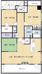 イトーピア鶴見緑地公園【11階】の間取り