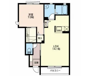 ソレアード JOY【1階】の間取り