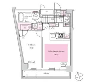 アーバネックス三田【13階】の間取り