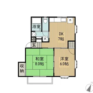 グレース西多賀【1階】の間取り