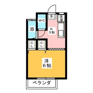 クレールO【1階】の間取り