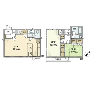 神奈川県横須賀市根岸町2【一戸建】の間取り
