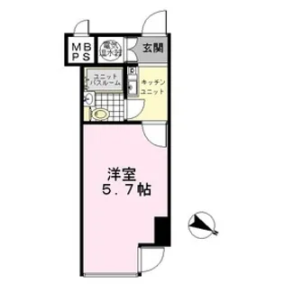 1Rの間取り画像