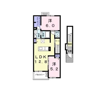 スピカササギII B【2階】の間取り