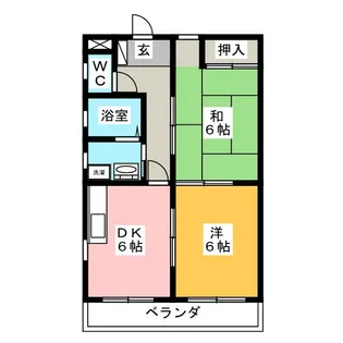 コーポみやび【1階】の間取り