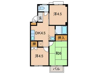 TWIN HILL松幸苑3号棟【2階】の間取り