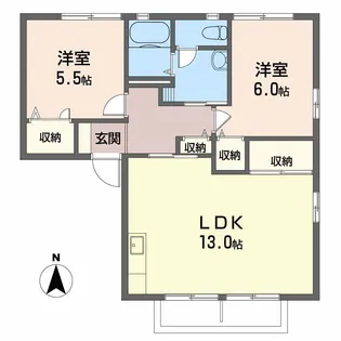 ファミール・ビレジ A棟【2階】の間取り