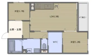 スカイガーデン長岡【2階】の間取り