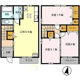 シャイニーコートAの間取り