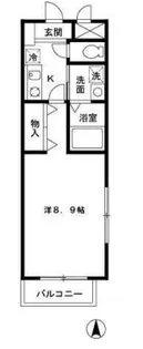 ジュネス・プランドール【1階】の間取り