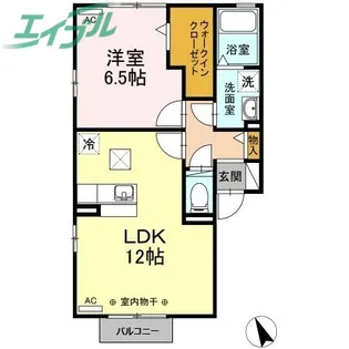 フィオーレ阿倉川 B【2階】の間取り