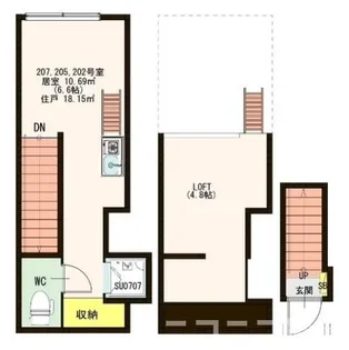 Stage 北新宿II【2階】の間取り