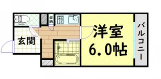 淡路ハイツ【4階】の間取り