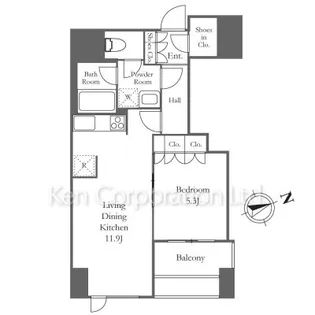 ウエストパークタワー池袋【3階】の間取り