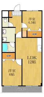 神奈川県川崎市中原区下小田中2【マンション】の間取り