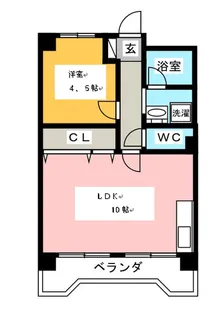 アクティブ青葉台【5階】の間取り