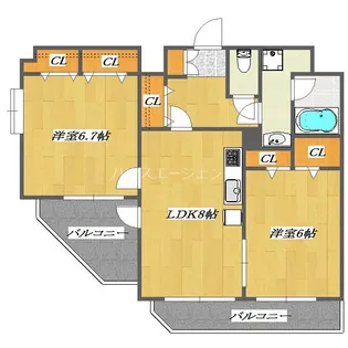 桜館【4階】の間取り