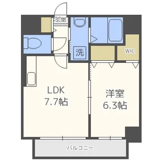 エグゼ難波南II【4階】の間取り