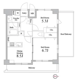 グランパーク町屋【7階】の間取り