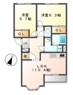 セン・トレア【2階】の間取り