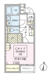 スカイルーチェ南浦和【1階】の間取り