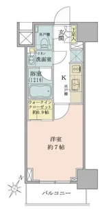 ザ・パークワンズ品川戸越【9階】の間取り