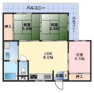 サンハイムモリグチ【1階】の間取り
