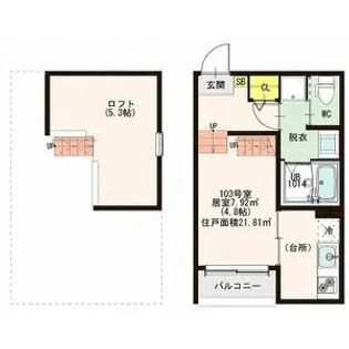 グランメゾン南仙台【1階】の間取り