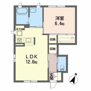 シャーメゾンWe A棟【1階】の間取り