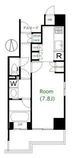 パレステュディオ上池台【5階】の間取り