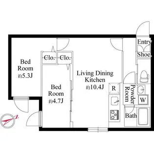 東京都杉並区阿佐谷南3【マンション】の間取り
