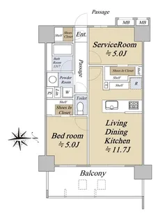 サンクレイドル浅草III【8階】の間取り