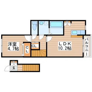 LA VIE BELL II棟【2階】の間取り