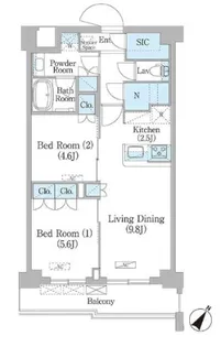 NIIYA平和台【3階】の間取り