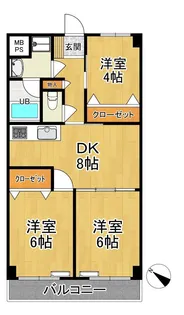 ヤマトマンション【4階】の間取り