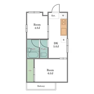 マルウメマンション【4階】の間取り