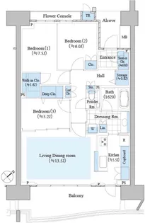 晴海フラッグSEAビレッジA棟【14階】の間取り