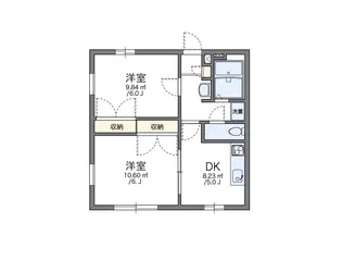 レオパレスOISO【1階】の間取り