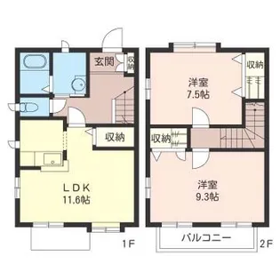 サニープレイスA【1階】の間取り