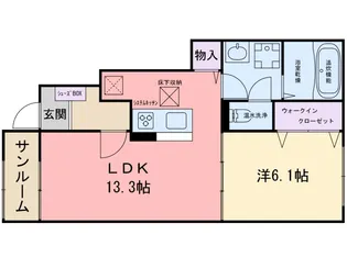 アーベイン西町【1階】の間取り