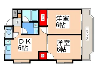 エスポワ-ル国立【2階】の間取り