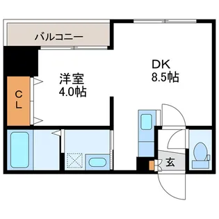 レジデンスタワー札幌【4階】の間取り