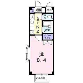 エスポワ-ルA【2階】の間取り