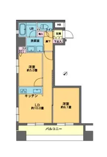 カスタリア人形町【9階】の間取り
